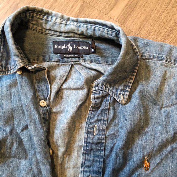 Vintage Polo by Ralph Lauren soft denim shirt - men’s L - Picture 1 of 2